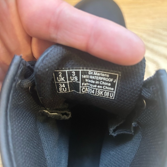 Unisex Dr. Martens Waterproof Black Leather Boots, Size 3 US - Picture 6 of 11